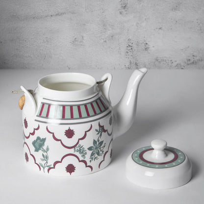 Claycraft India Circus Sage Luxe Ceramic Desi Kettle 1Pc (1000ml)