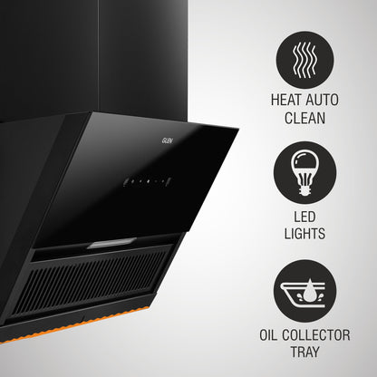 Auto Clean Glass Filterless Chimney with Motion Sensor 1200 m3/h 60/90cm (CH6064AC)