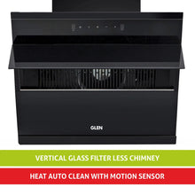 Auto Clean Glass Filterless Chimney with Motion Sensor 1200 m3/h 60/75/90cm (6073SXAC)