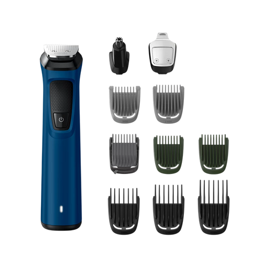 PHILIPS Series 7000 Multigroom Face, Body and Private Parts, Patented Twin Trim Blades, 12 in 1 I Precision Trimming | 90 mins. Run Time (MG7707/15)