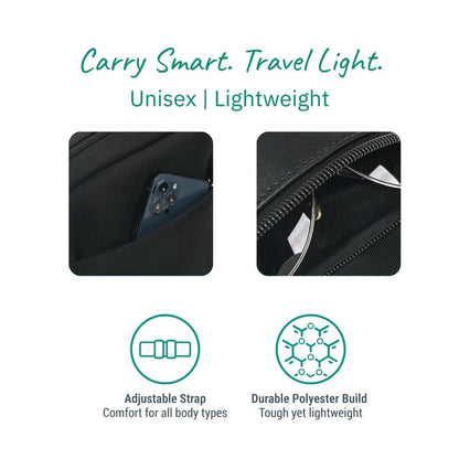 KAIROS Swift Sling Bag – Unisex Shoulder Bag | Unisex Traveller friendly backpack | ideal for travel, work & casual outings