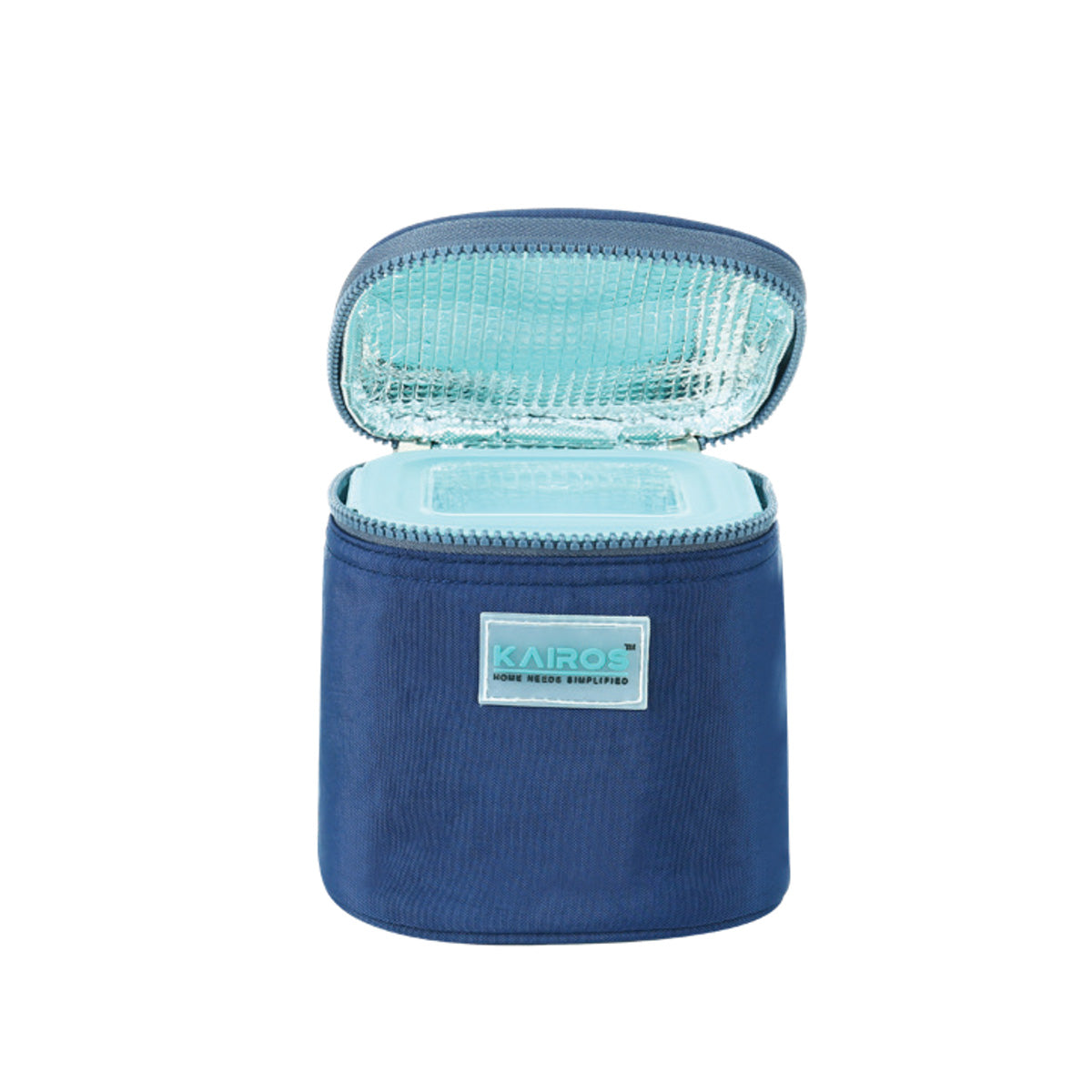 KAIROS Glass Bento Lunch Box with Two Compartments and Travel Bag (320 ml) | Ideal for Office & Kids | Perfect for Meal prep