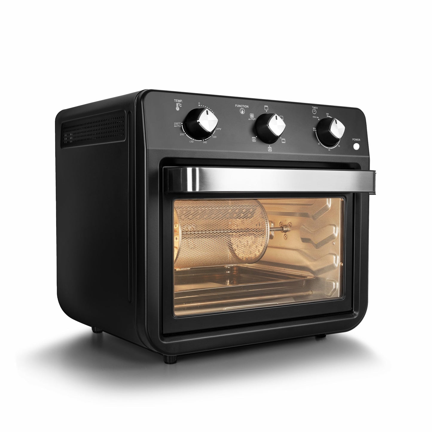 GLEN Air Fryer Oven 25 Litre Time and Temperature Control, 1800W - Black (3050 AFO)