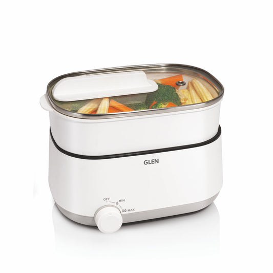 GLEN 3 in 1 Multi Food Steamer - Steam, Cook & Boil, 2 Power Settings, 600W - (SA-3051MFS)
