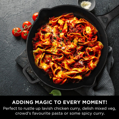 Meyer Pre-Seasoned Cast Iron 2pcs Set (26cm Roti Tawa + 26cm Frypan/Skillet)