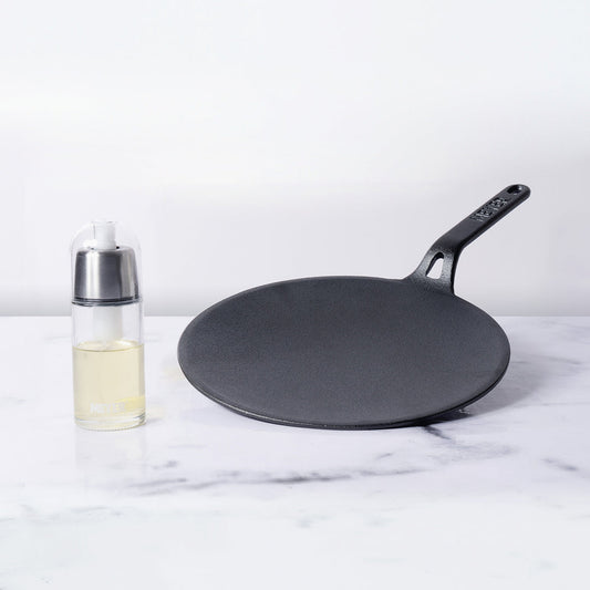 Meyer 2pcs Set - 26cm Cast Iron Roti Tawa + Oil Sprayer