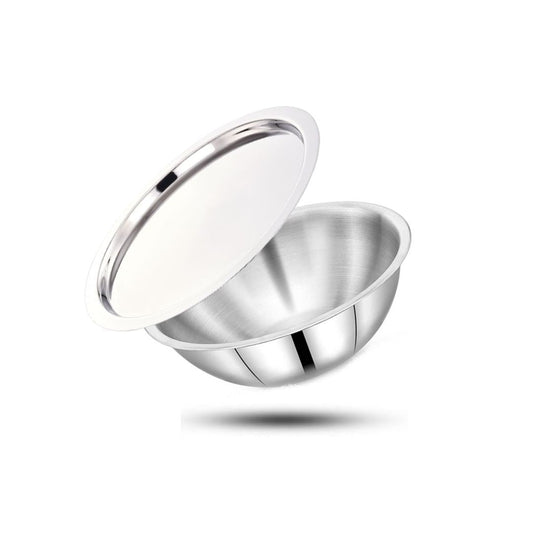 Maxima Kitchenware Triply Stainless Steel Tasla with Lid