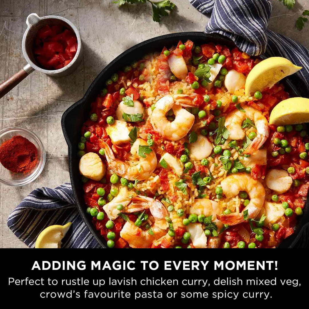 Meyer Pre-Seasoned Cast Iron 2 pcs Set (25cm Grillpan + 20cm Frypan/Skillet)