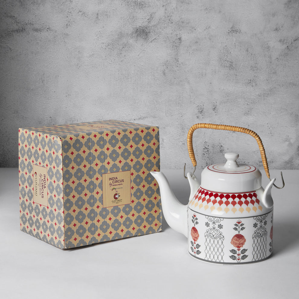 Claycraft India Circus Onyx elegance Ceramic Desi Kettle 1Pc (1000ml)