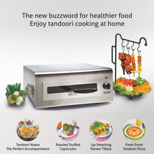 Electric Tandoor and Grill 1100W with Matt Finish Stainless Steel Body - Silver (5014)