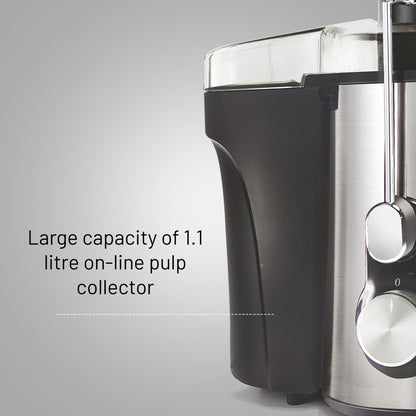 GLEN Centrifugal Juicer 600W, Full Apple Feeding Tube 600ml Juice Collector, Stainless Steel Filter (4019)