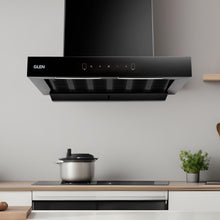 Auto Clean Filterless Chimney with Motion Sensor, 60/76/90cm 1200 m3/h - Black (6052 BL MS AC)