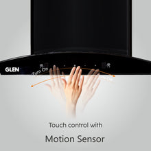 Auto Clean Curved Glass Filterless Kitchen Chimney with Motion Sensor 1200 m3/h (6060 BL AC 60/90cm)
