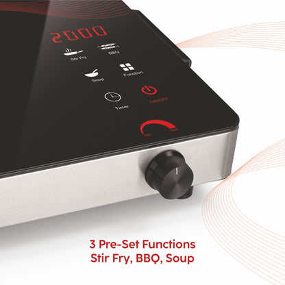 Infrared Stove with 3 Preset Cooking Functions 2000W- SA3074IR
