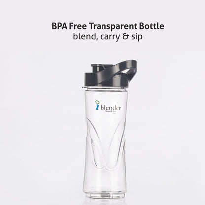 Electric Personal Blender 200W 0.6 Litres BPA free with carry handle - Black (4047 BL)