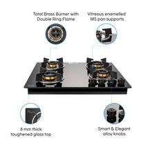 Built-In-Oven 661 Touch MR+Turbo (BO-661MRT) + Built-in-Microwave 25L - 676 (MO-676) + Built In HobTop 1064 RO HT Total DB (BH1064ROHTTDB) + Cooker Hood 6062 BL BLDC AC 60cm 1400 (CH6062BLDCAC60)