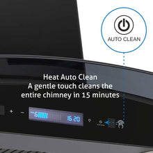 Auto Clean Curved Glass Chimney with Inverter Technology, BLDC Motor 1400 mB3/h - 60/76/90cm (6061 AC BL)