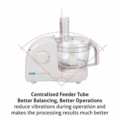 Food Processor Kitchen Machine 700W 3 Jars, Centrifugal and Citrus Juicer 4 SS Disc Blades -White (4052FP)