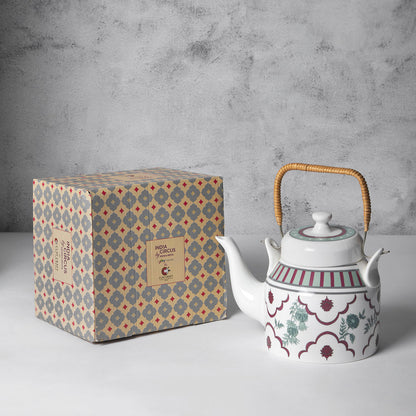 Claycraft India Circus Sage Luxe Ceramic Desi Kettle 1Pc (1000ml)