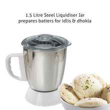 Mixer Grinder 750W with 1 Liquidiser Jar with Fruit Filter 3 Stainless Steel Jars - White (4026 Plus)