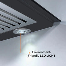 Electric Kitchen Chimney, Curved Glass SS Baffle filters 60cm 1100 mB3/h - Black (6071 IN BLK)