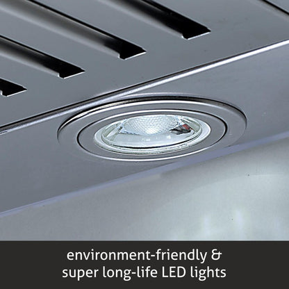 Kitchen Chimney Curved Glass with Touch Sensor Baffle filter 90cm 1250 m3/h - Silver (6071 TS)