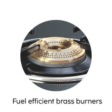 3 Burner LPG Glass Gas Stove with Brass Burner - 1031GTEX