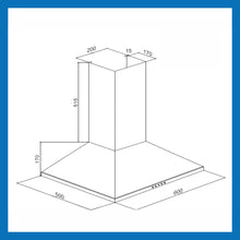 Electric Kitchen Chimney, Pyramid Shape Baffle filters 60cm 1000 m3/h -Black (6050 DX BL)