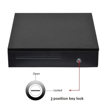 KAIROS Cash Guard Pro Currency Organizer | Key Lock Cash Box with Coin Trays & Banknote Slots | Manual/Auto Open, RJ11 Compatible