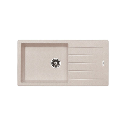 GLEN Quartz Sink for Kitchen, Single Bowl Side Drain 36x18x9 inches (KS-QZ36189SBSD)