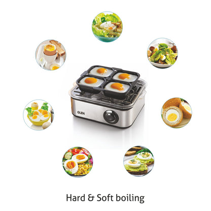 Egg Boiler Boils 8 Eggs, 4 Poaching Cups, Auto shut Off, 500W (3036EB8)