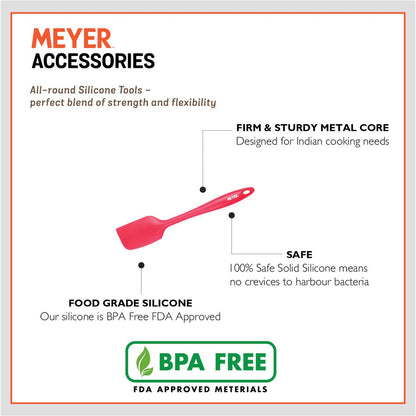 Meyer Silicone Accessories 2 pcs set - (Spatula + Brush), Red