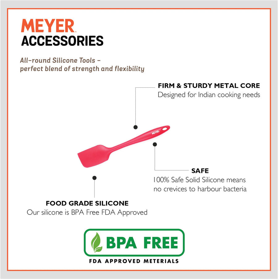 Meyer Silicone Accessories 2 pcs set- (Spatula + Turner), Red