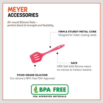 Meyer Silicone Slotted Turner, Red