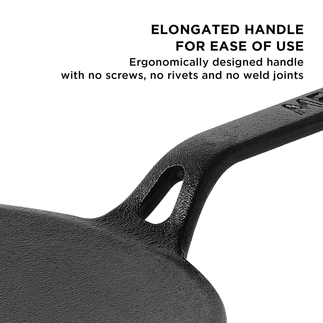 Meyer Cast Iron 2pcs Set, Induction friendly & Chemical free (25cm Grill pan + 26cm Roti Tawa)