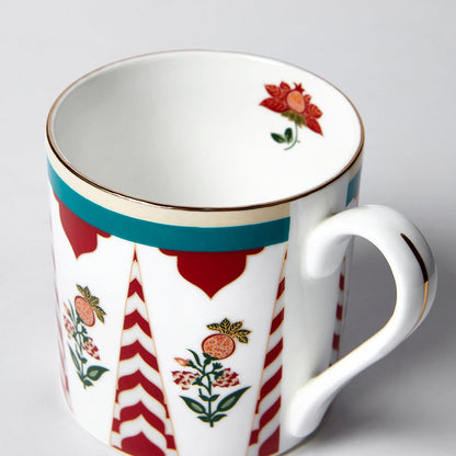 Claycraft India Circus Blushed Orchard Melon Coffee & Tea Mug Set of 6 (200ml)