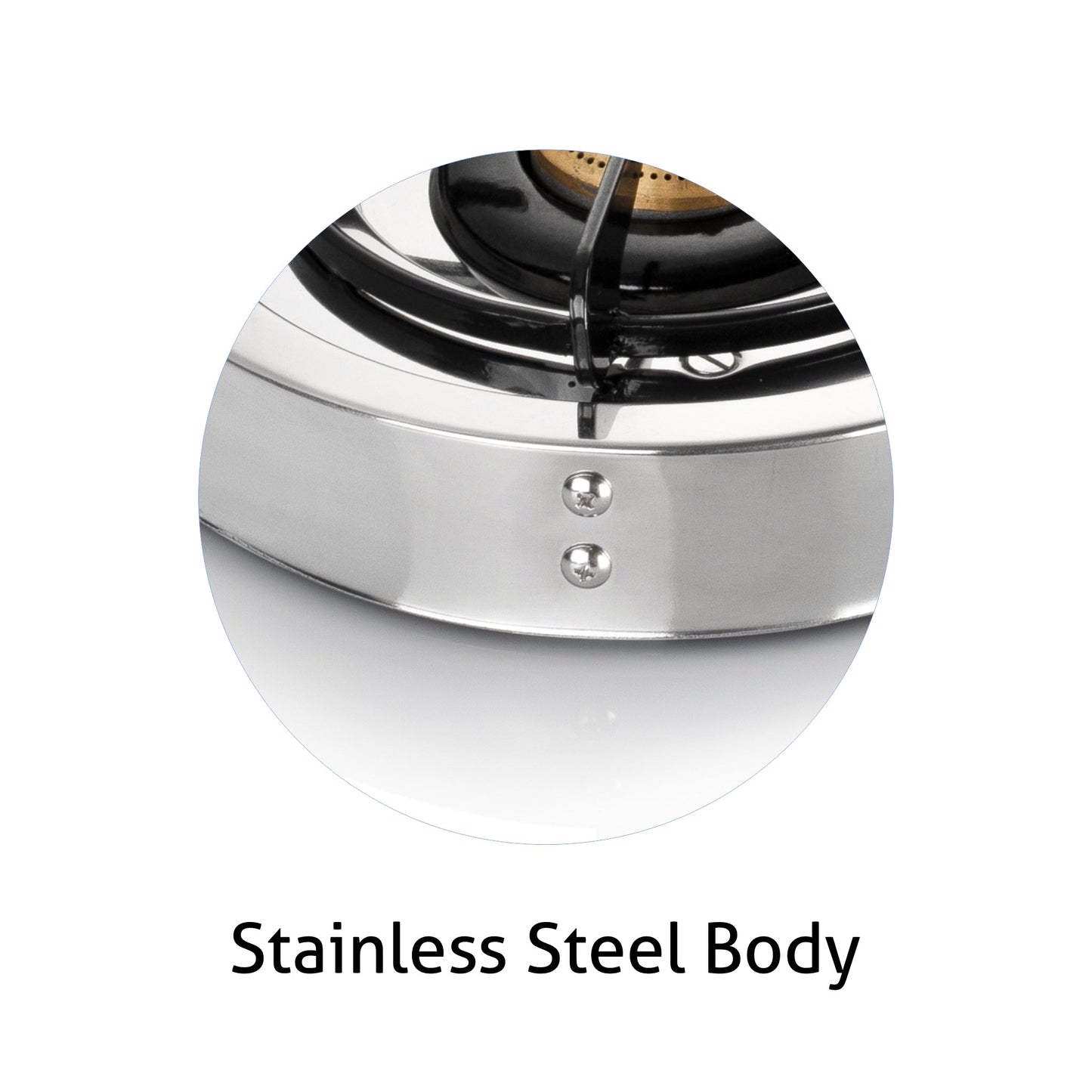 2 Burner Stainless Steel  Gas Stove with Brass Burner (1025 SS)