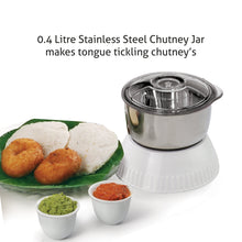 Mixer Grinder 750W with 1 Liquidiser Jar Fruit Filter 2 Stainless Steel Grinder, Chutney Jars - White (4026)