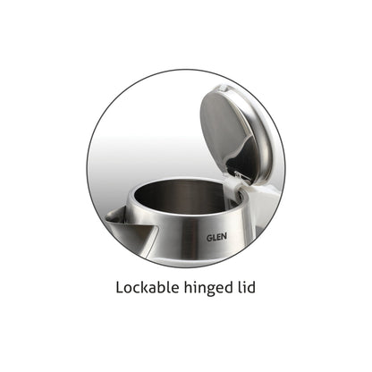 Electric Kettle 1.8 Litre Plastic Clad Stainless Steel, 360B0 Rotation Base, Auto Shutoff, 1500 W - White (9005)