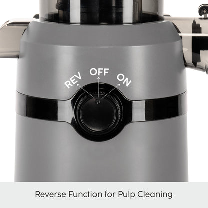 GLEN Hopper Slow Juicer 108mm Large Feed, Juice and Pulp containers, Low Noise 200W (SA-4015HSJ)
