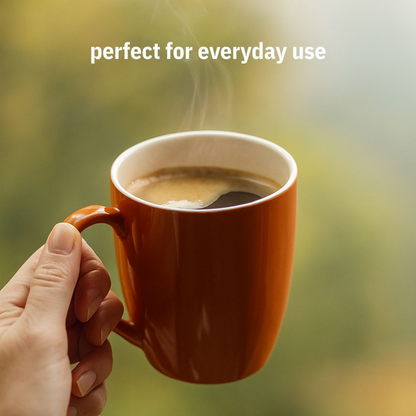 Claycraft Oxford Pebble Pacha Coffee/Milk Mug – Fine Ceramic | Set of 2 (350ml Each, Brown DT4)