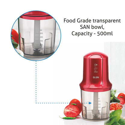 Electric Vegetable Chopper, Whisking Disc Chops Nuts  0.5 Litres Large Bowl, 200W (4040)