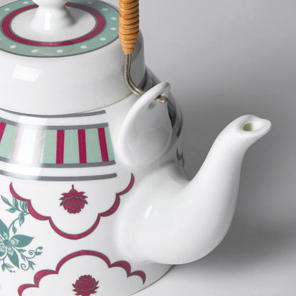 Claycraft India Circus Sage Luxe Ceramic Desi Kettle 1Pc (1000ml)