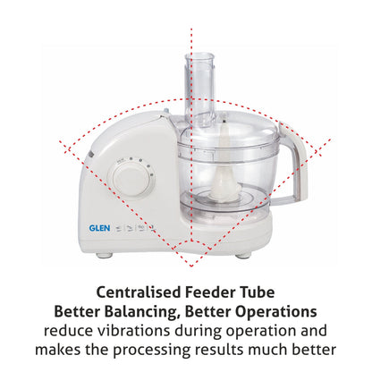 Food Processor Complete Kitchen Machine 700W b  2 Jars, Citrus Juicer 3 SS Disc Blades -White (4052LX)