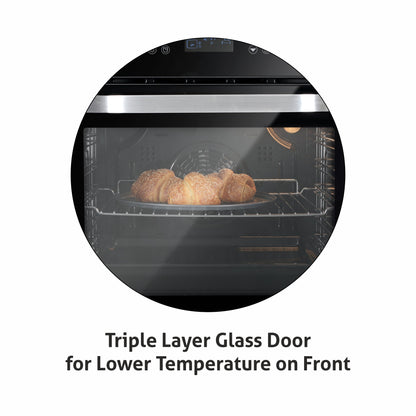 Built in Oven Motorised Rotisserie Turbo Fan 70Ltr with 12 Multi-functions (BO-653MRT)