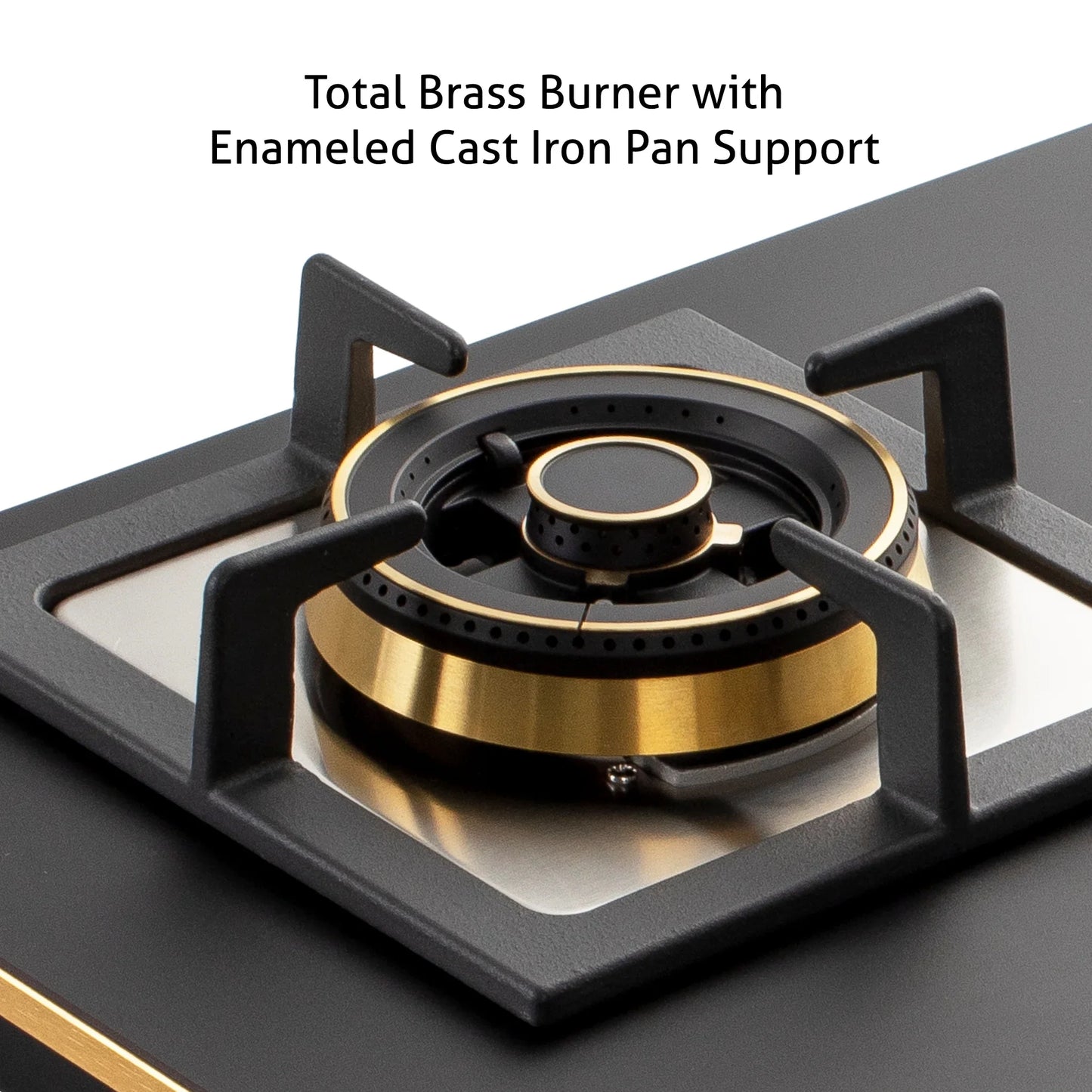 3 Burner Glass Hob Top Mini Triple Ring Burner Total Brass Burners with Flame Failure Device Auto Ignition (1073XLCIHTTTRMGS)