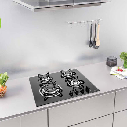 4 Burner Built in Glass Hob Triple Ring Burner European Sealed Burners Auto Ignition (1065 TRG)