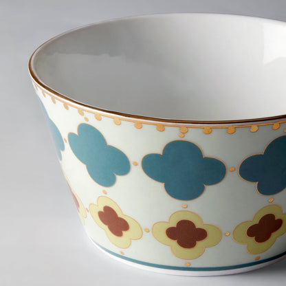 Claycraft India Circus Grandeur Green Nikko Bowl Set of 3 | 22K Gold Accents (470ml)