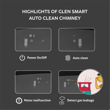 Auto Clean Chimney Curved Glass Filter-less with Wi-Fi Control 1400 mB3/h - 60/76/90cm (CH 6068 AC BLS)