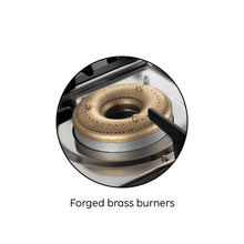 4 Burner Ultra Slim Mirror Glass Gas Stove 1 High Flame 3 Forged Brass Burner - Manual / Auto Ignition (1047 US MI)